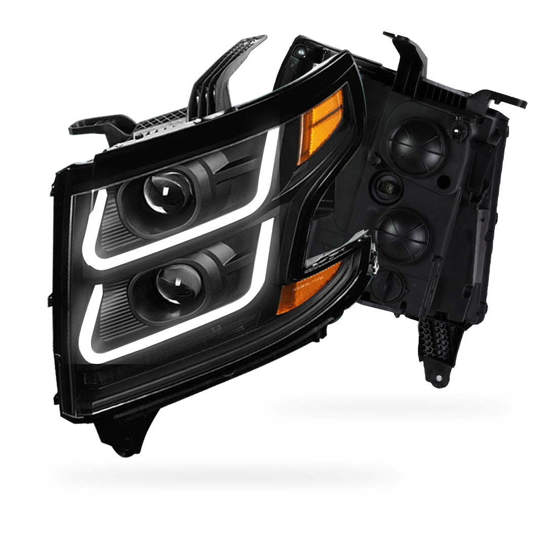 Chevrolet Suburban 3500 HD LS / LT (2015 - 2020) LED DRL Projector Headlights LH + RH