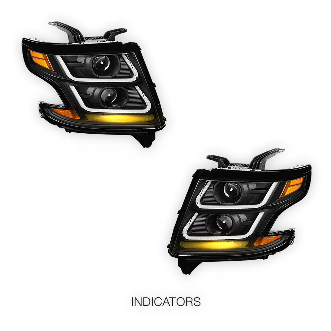 Chevrolet Suburban 3500 HD LS / LT (2015 - 2020) LED DRL Projector Headlights LH + RH