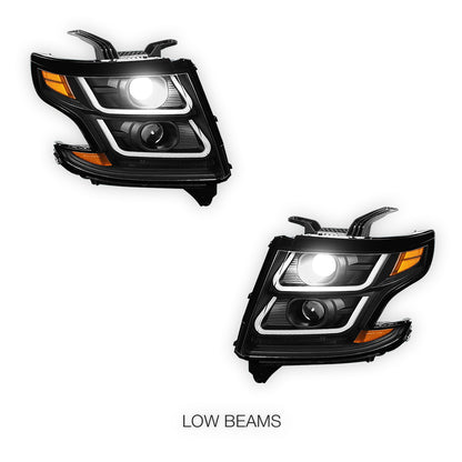 Chevrolet Suburban 3500 HD LS / LT (2015 - 2020) LED DRL Projector Headlights LH + RH