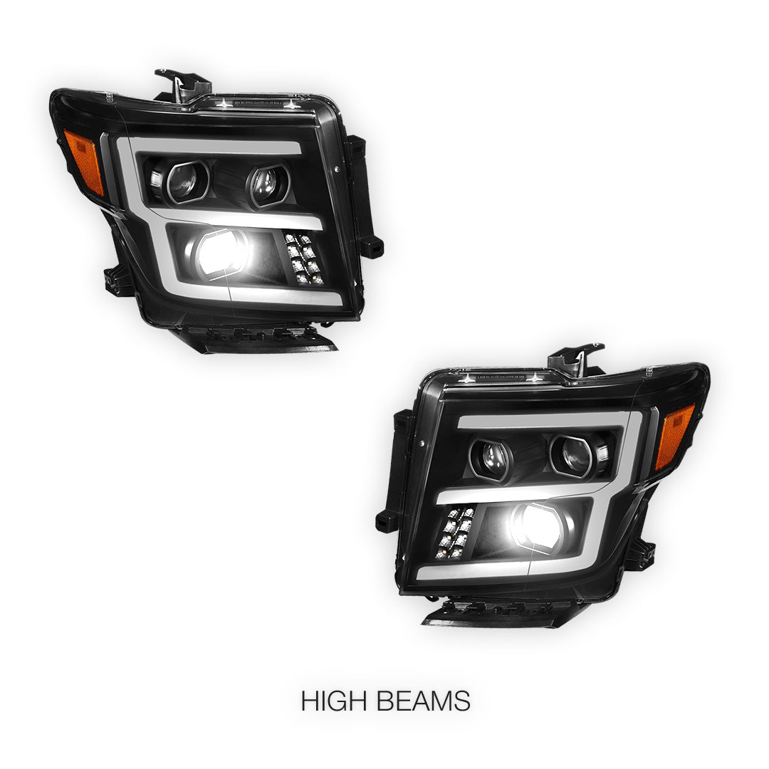 Nissan Titan (2017 - 2024) LED Signal Projector Headlights LH + RH