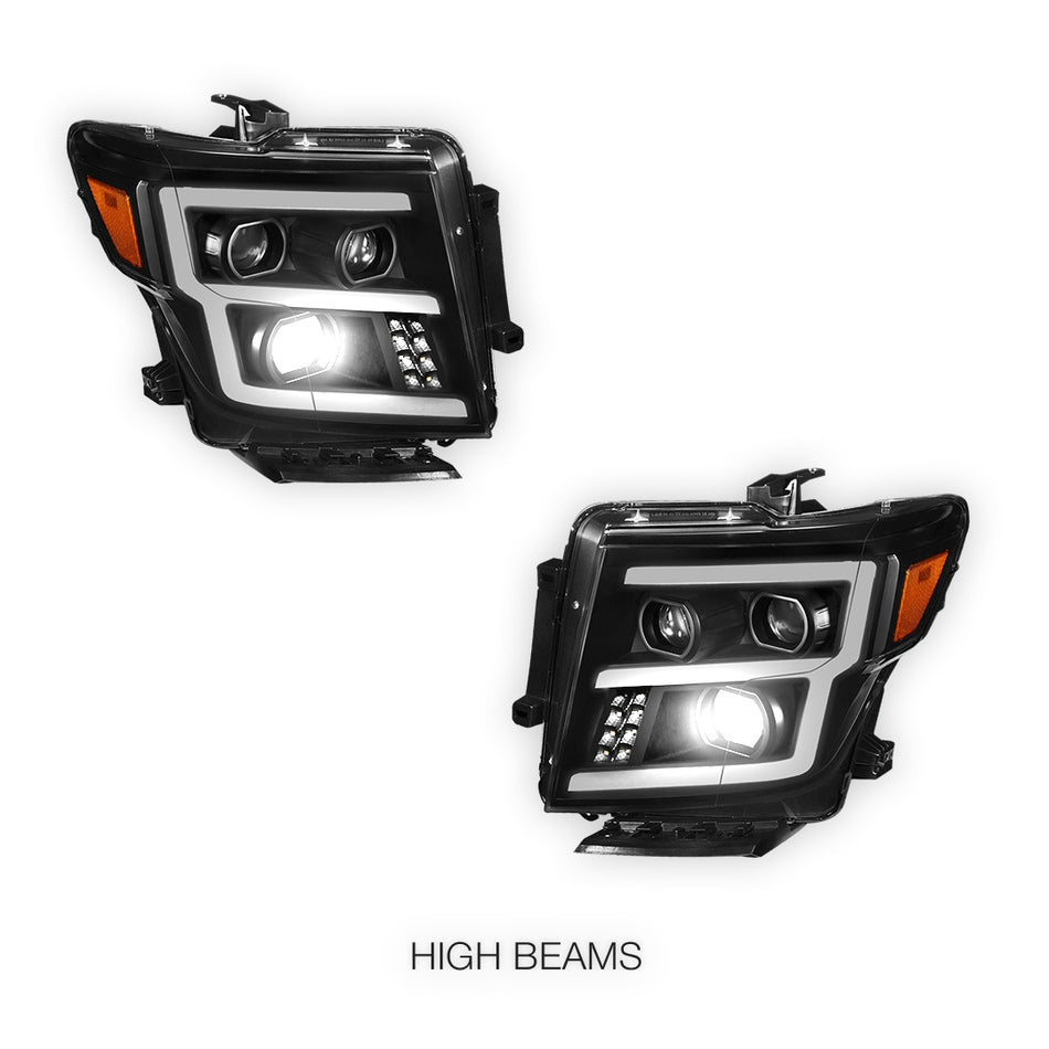 Nissan Titan (2017 - 2024) LED Signal Projector Headlights LH + RH