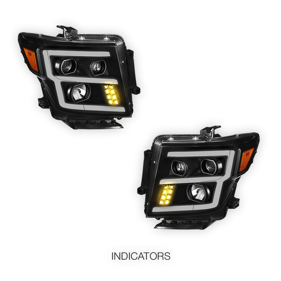 Nissan Titan (2017 - 2024) LED Signal Projector Headlights LH + RH