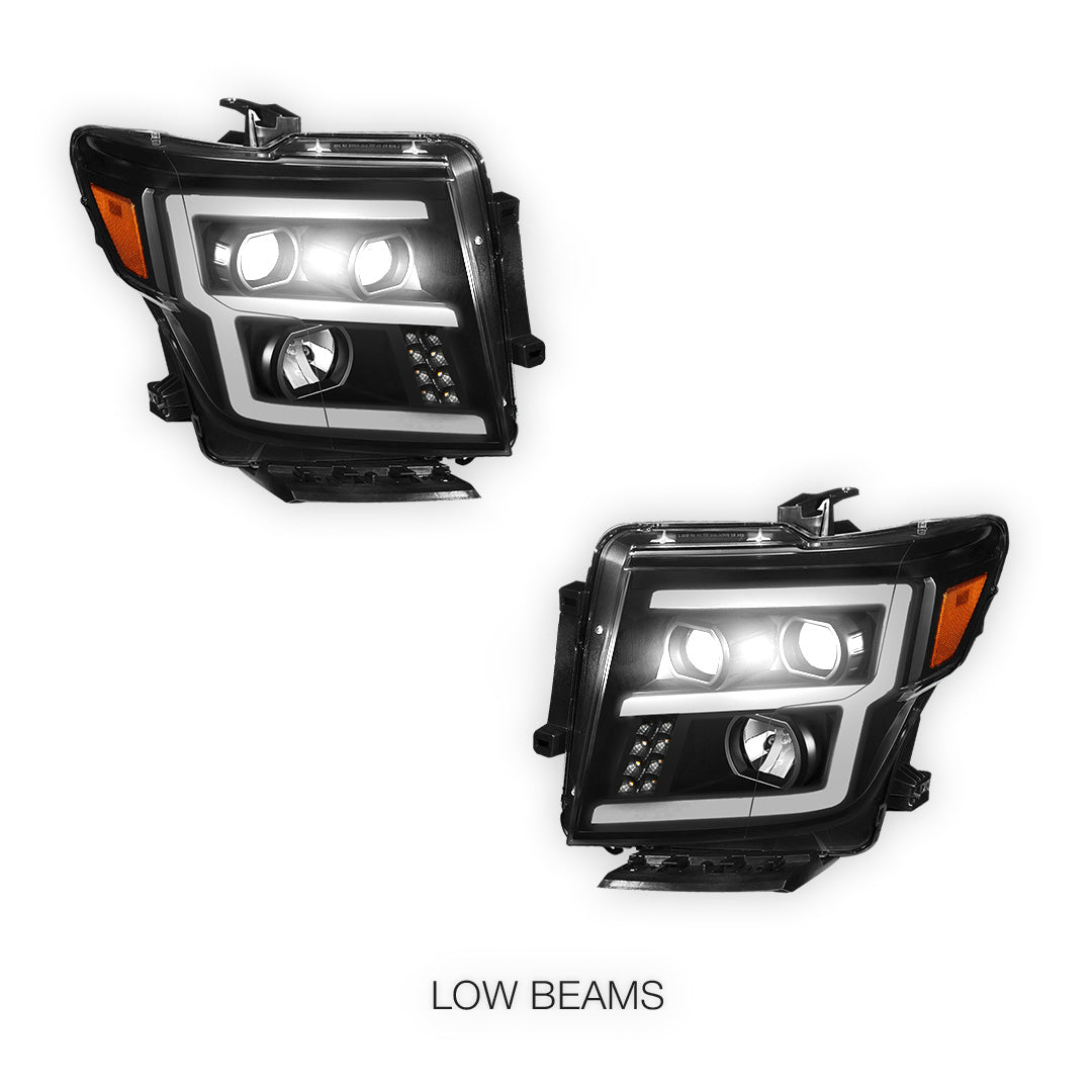 Nissan Titan (2017 - 2024) LED Signal Projector Headlights LH + RH