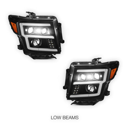 Nissan Titan (2017 - 2024) LED Signal Projector Headlights LH + RH