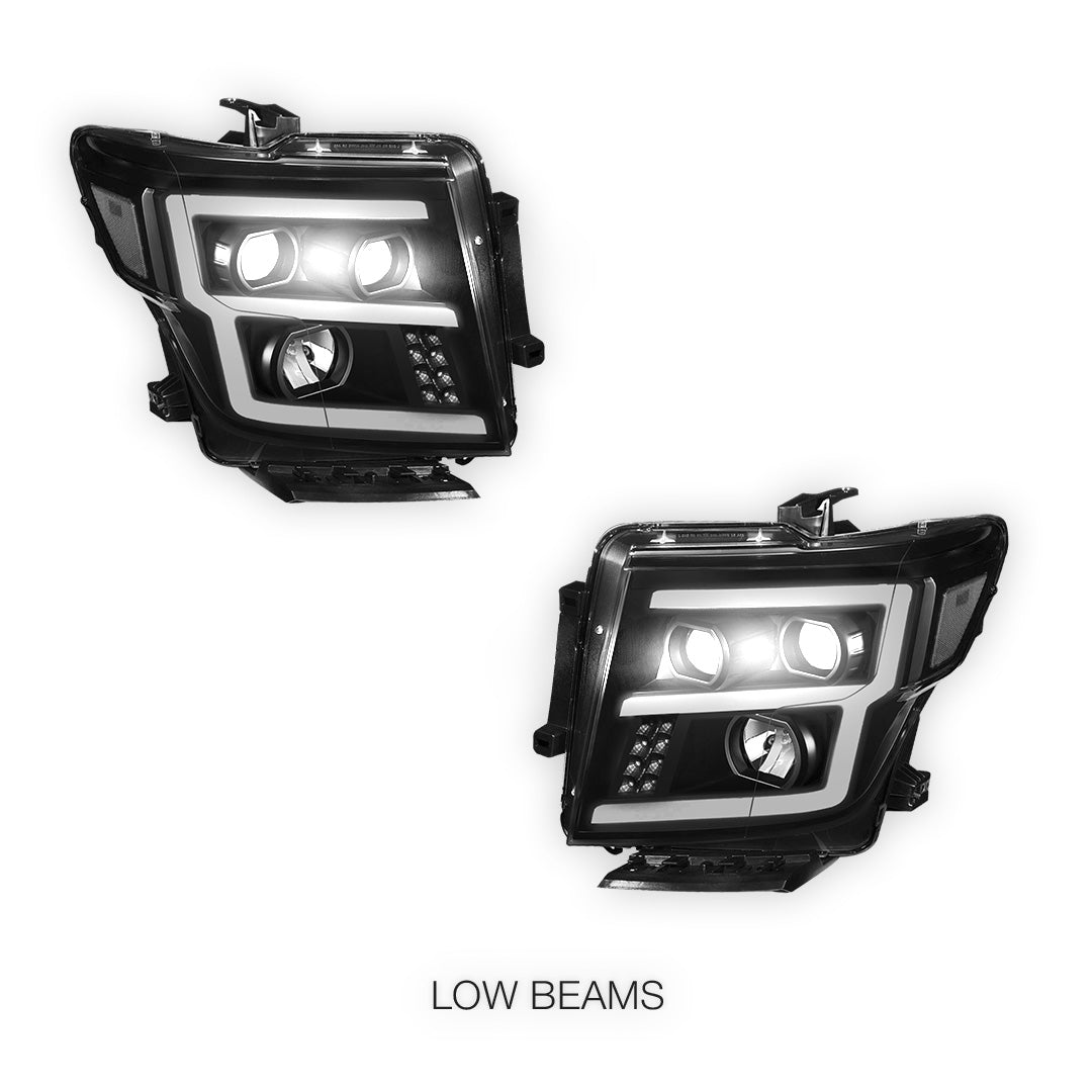 Nissan Titan (2017 - 2024) LED Signal Projector Headlights LH + RH