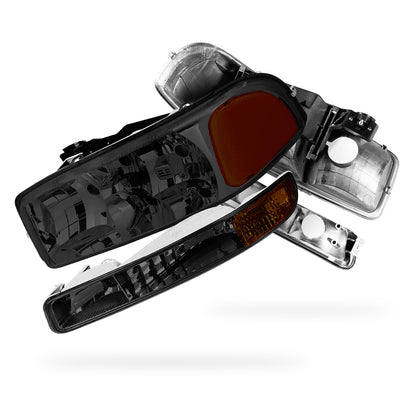 GMC Yukon XL 2500 SLE / SLT (2000 - 2006) Replacement Headlights and Bumper Lights LH + RH
