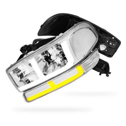 GMC Sierra 1500 SLE / SLT (1999 - 2006) F-LED DRL Replacement Headlights LH + RH