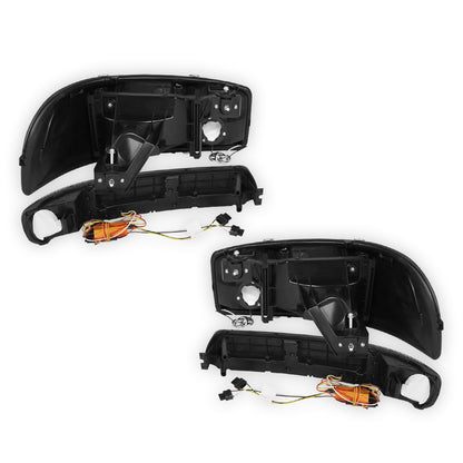 GMC Sierra 2500 HD SLE / SLT (2001 - 2006) F-LED DRL Replacement Headlights LH + RH