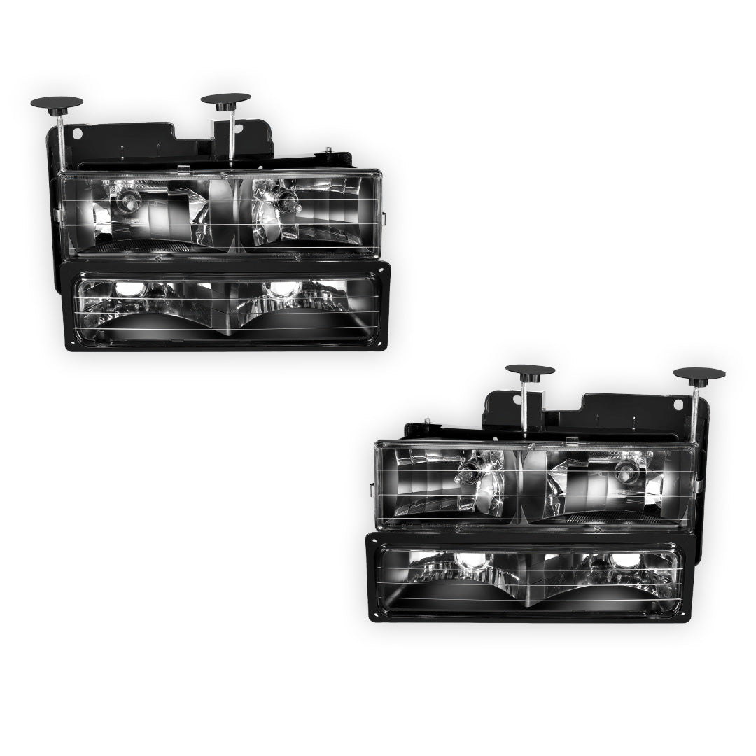 Chevrolet K1500 Suburban LS / LT  (1992 - 1999) Pick-Up Headlights and Bumper Lamp LH + RH