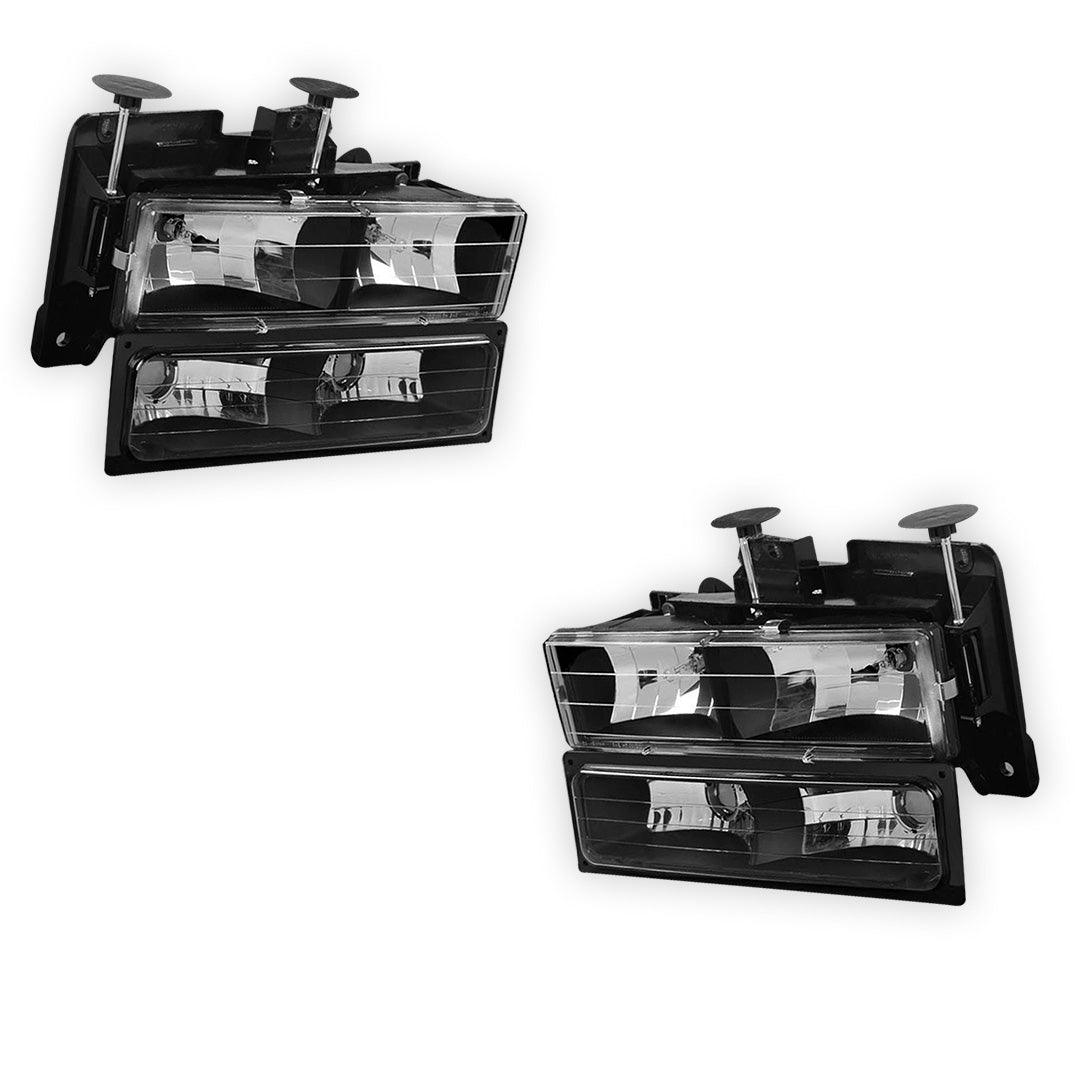 Chevrolet K2500 Suburban LS / LT  (1992 - 1999) Pick-Up Headlights and Bumper Lamp LH + RH