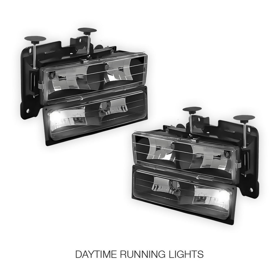 Chevrolet Tahoe LS / LT  (1995 - 1999) Pick-Up Headlights and Bumper Lamp LH + RH