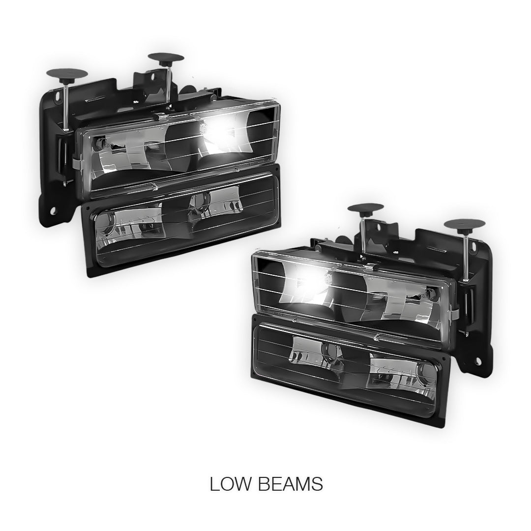 Chevrolet Tahoe LS / LT  (1995 - 1999) Pick-Up Headlights and Bumper Lamp LH + RH