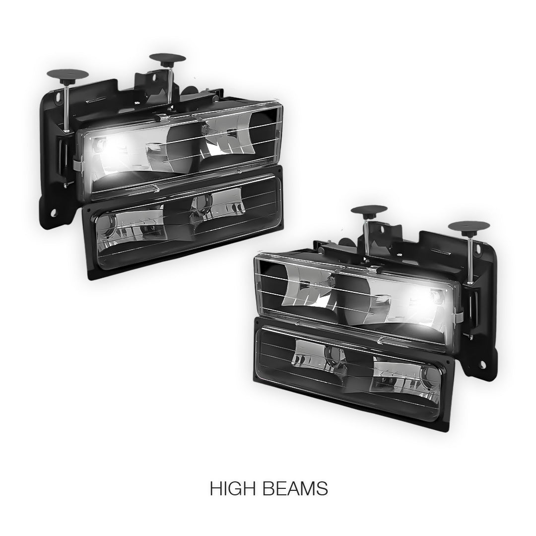 Chevrolet Tahoe LS / LT  (1995 - 1999) Pick-Up Headlights and Bumper Lamp LH + RH