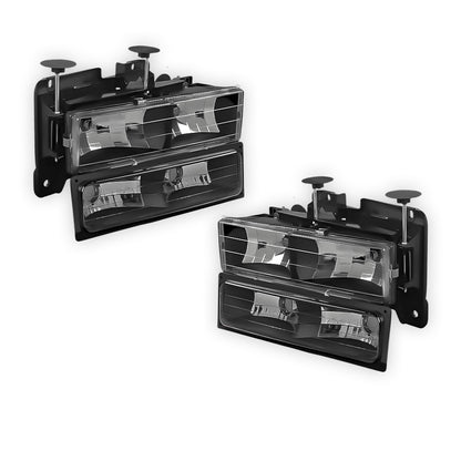 Chevrolet Tahoe LS / LT  (1995 - 1999) Pick-Up Headlights and Bumper Lamp LH + RH