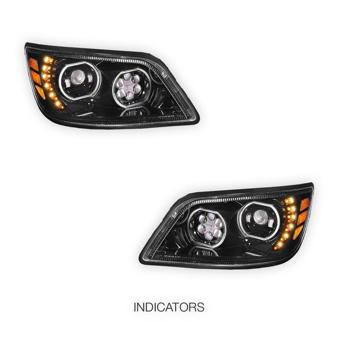 Hino 185 (2005 - 2010) LED Sequential Signal Projector Headlights LH + RH