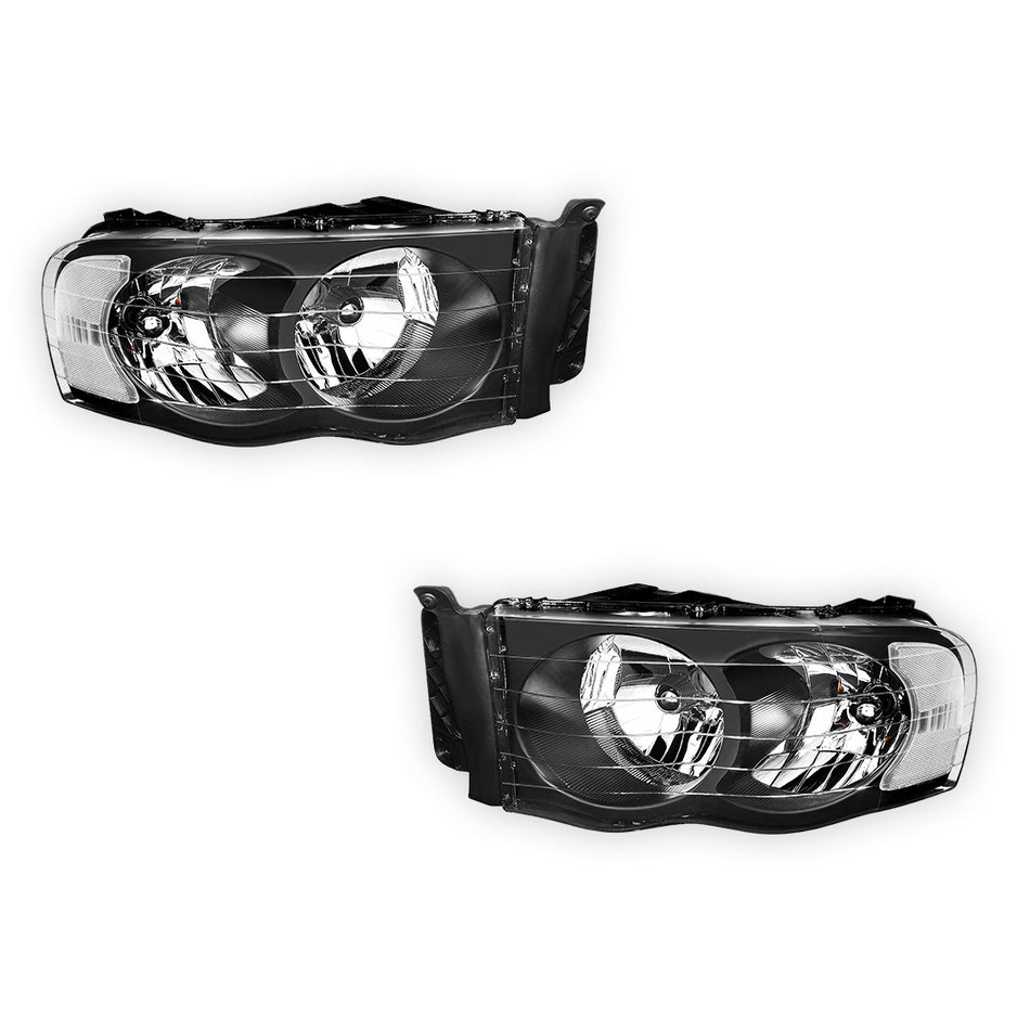 Dodge RAM 3500 (2003 - 2005) Replacement Headlights LH + RH