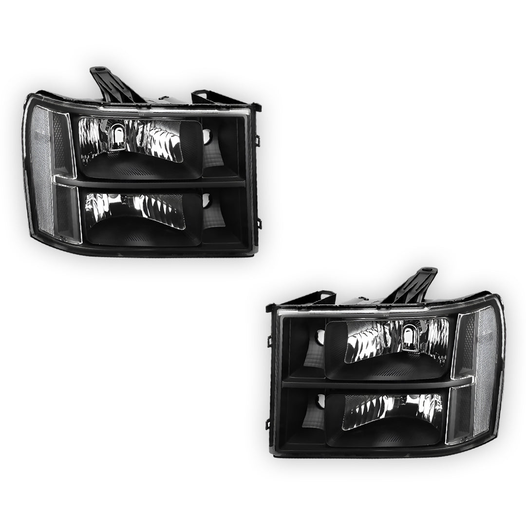 GMC Sierra 2500 HD Denali / SLE / SLT (2007 - 2014) Replacement Headlights LH + RH