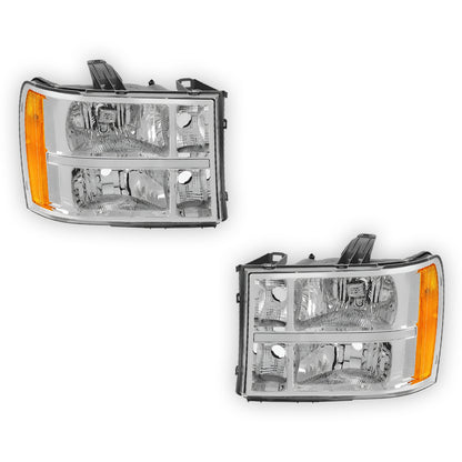 GMC Sierra 2500 HD Denali / SLE / SLT (2007 - 2014) Replacement Headlights LH + RH
