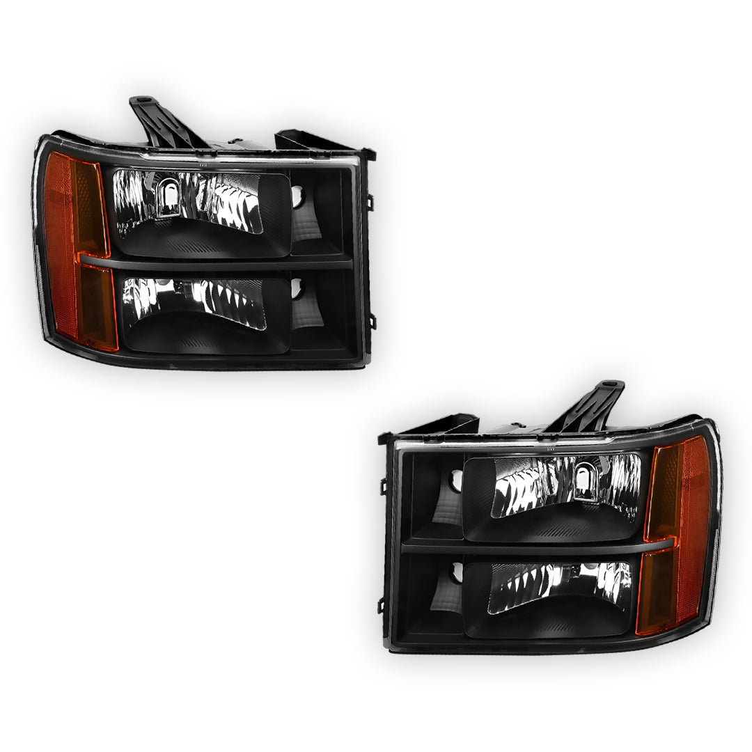 GMC Sierra 3500 HD Denali / SLE / SLT (2007 - 2014) Replacement Headlights LH + RH