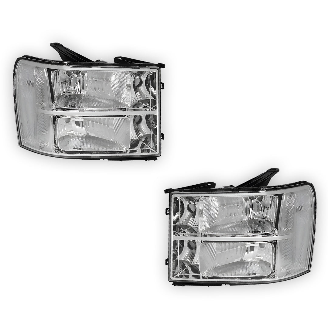 GMC Sierra 3500 HD Denali / SLE / SLT (2007 - 2014) Replacement Headlights LH + RH