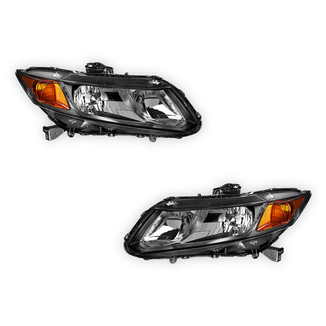 Honda Civic (2012 - 2015) Replacement Projector Headlights LH + RH