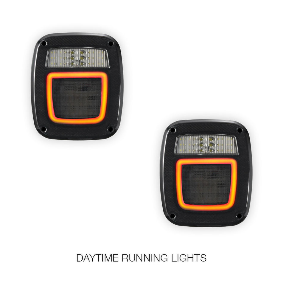 Jeep Wrangler YJ / TJ (1986 - 2006) LED Tail Lights LH + RH