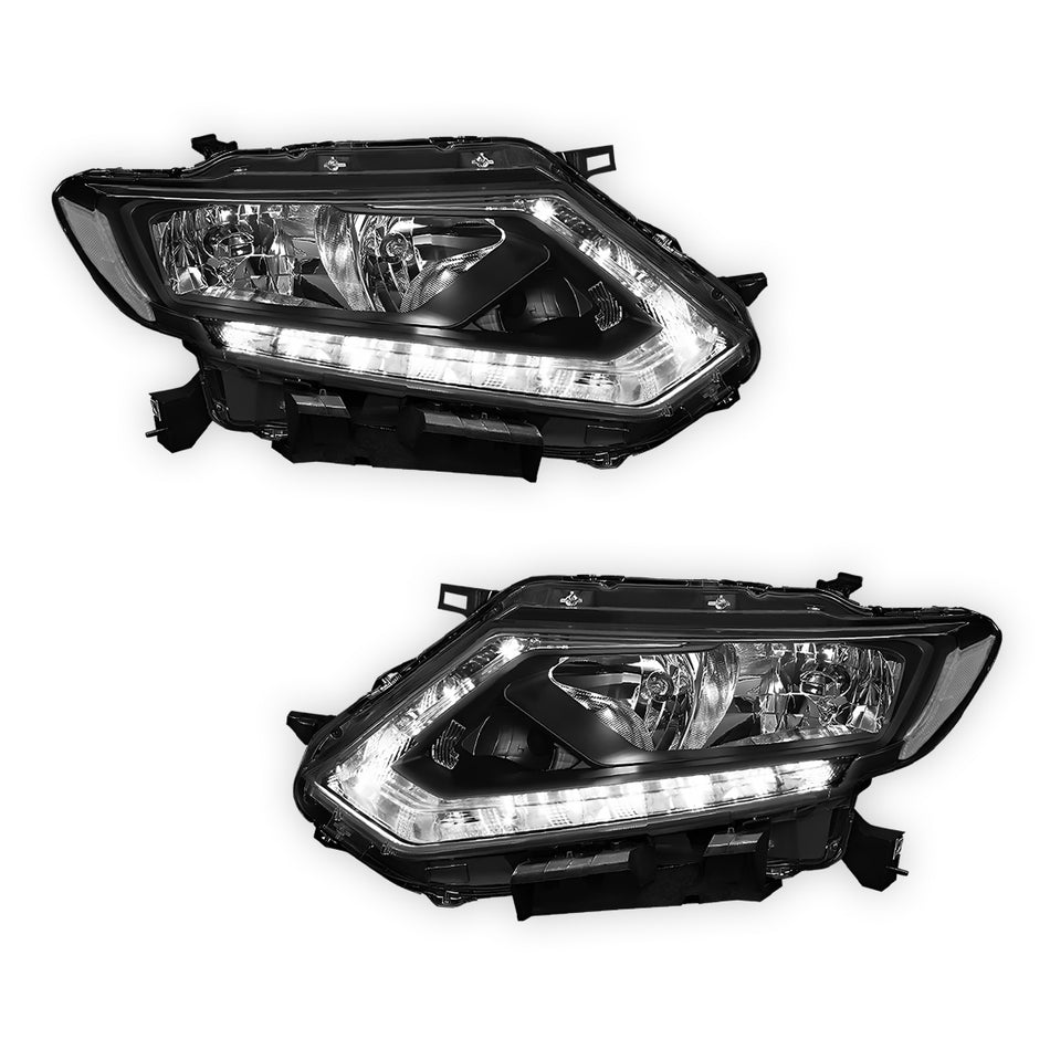 Nissan Rogue (2014 - 2016) LED DRL Replacement Headlights LH + RH
