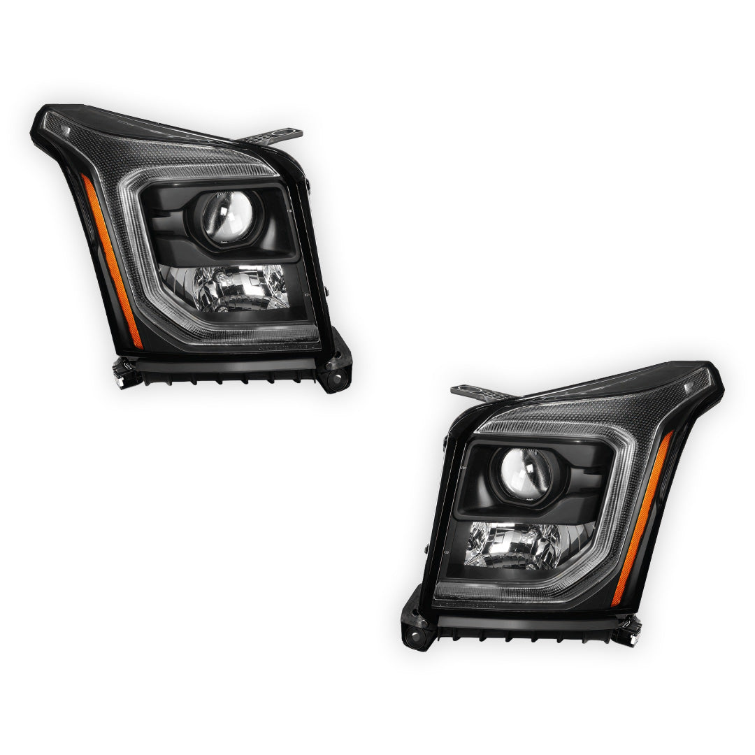GMC Yukon Denali / SLE / SLT (2015 - 2020) LED DRL Replacement Projector Headlights LH + RH