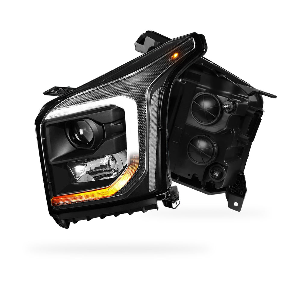 GMC Yukon XL Denali / SLE / SLT (2015 - 2020) LED DRL Replacement Projector Headlights LH + RH