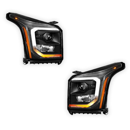 GMC Yukon XL Denali / SLE / SLT (2015 - 2020) LED DRL Replacement Projector Headlights LH + RH