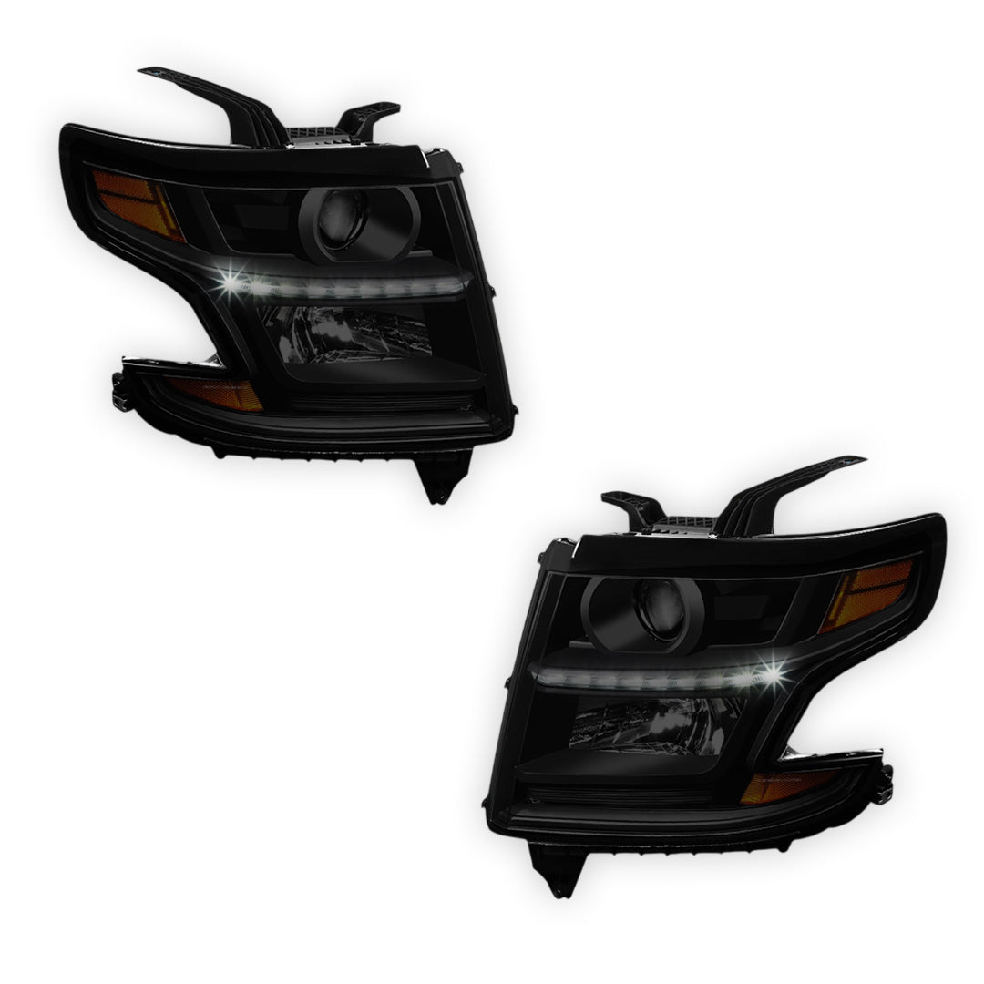 Chevrolet Tahoe LS / LT / Premier (2015 - 2020) LED DRL Replacement Projector Headlights LH + RH