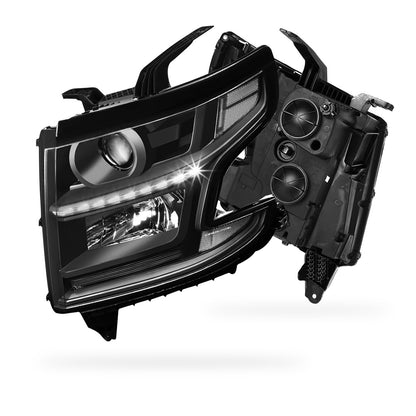 Chevrolet Tahoe LS / LT / Premier (2015 - 2020) LED DRL Replacement Projector Headlights LH + RH