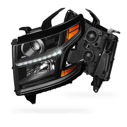 Chevrolet Tahoe LS / LT / Premier (2015 - 2020) LED DRL Replacement Projector Headlights LH + RH