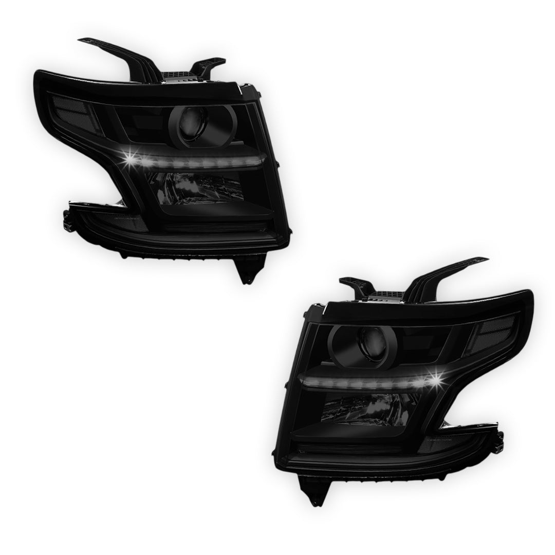 Chevrolet Tahoe LS / LT / Premier (2015 - 2020) LED DRL Replacement Projector Headlights LH + RH