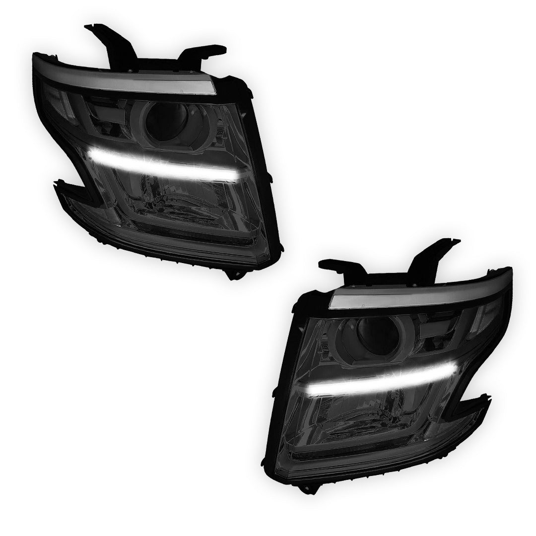 Chevrolet Suburban LS / LT / Premier (2015 - 2020) LED DRL Replacement Projector Headlights LH + RH