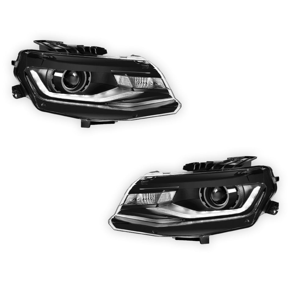 Chevrolet Camaro LS / LT / SS (2016 - 2022) LED DRL Replacement Projector Headlights LH + RH