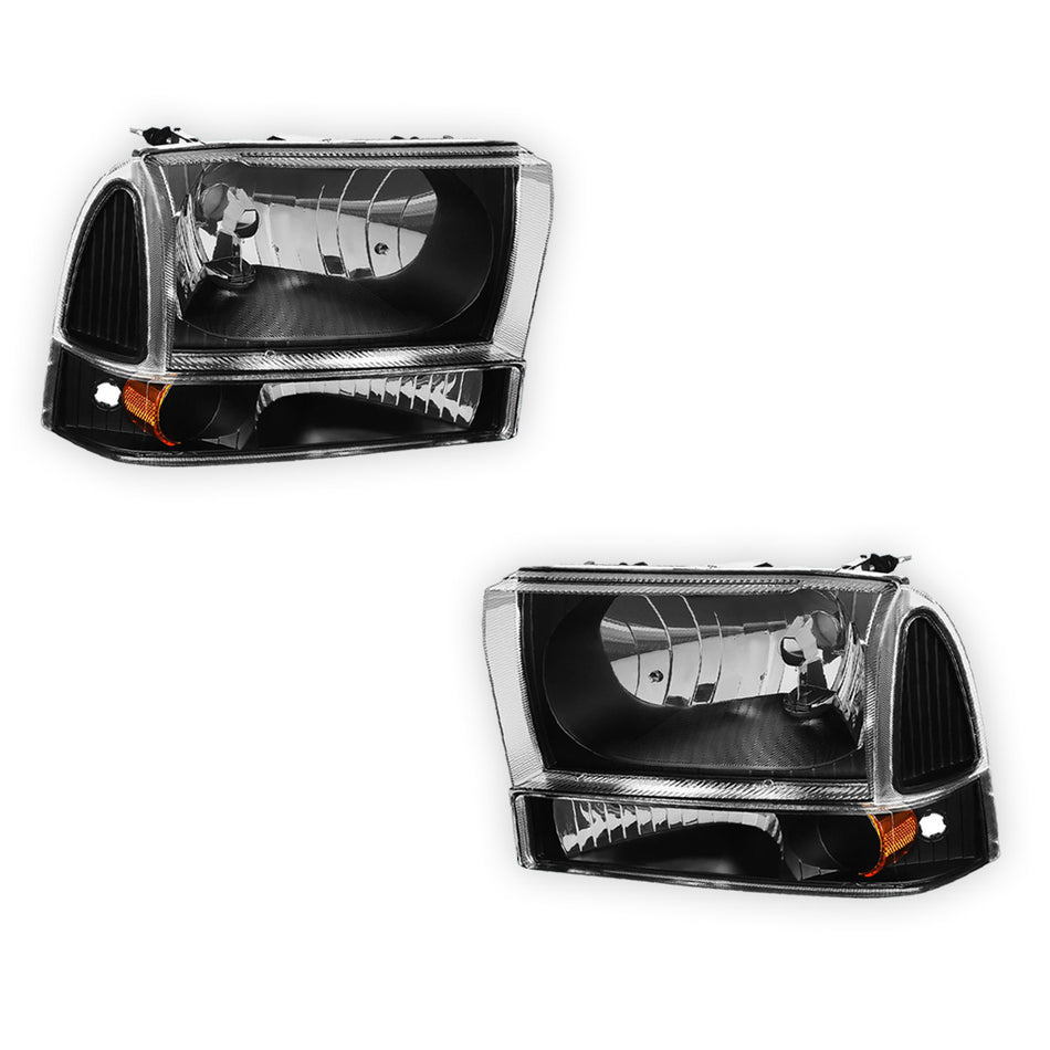 Ford F-250 Super Duty (1999 - 2004) Replacement Headlights and Bumper Lights LH + RH