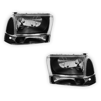 Ford F-250 Super Duty (1999 - 2004) Replacement Headlights and Bumper Lights LH + RH