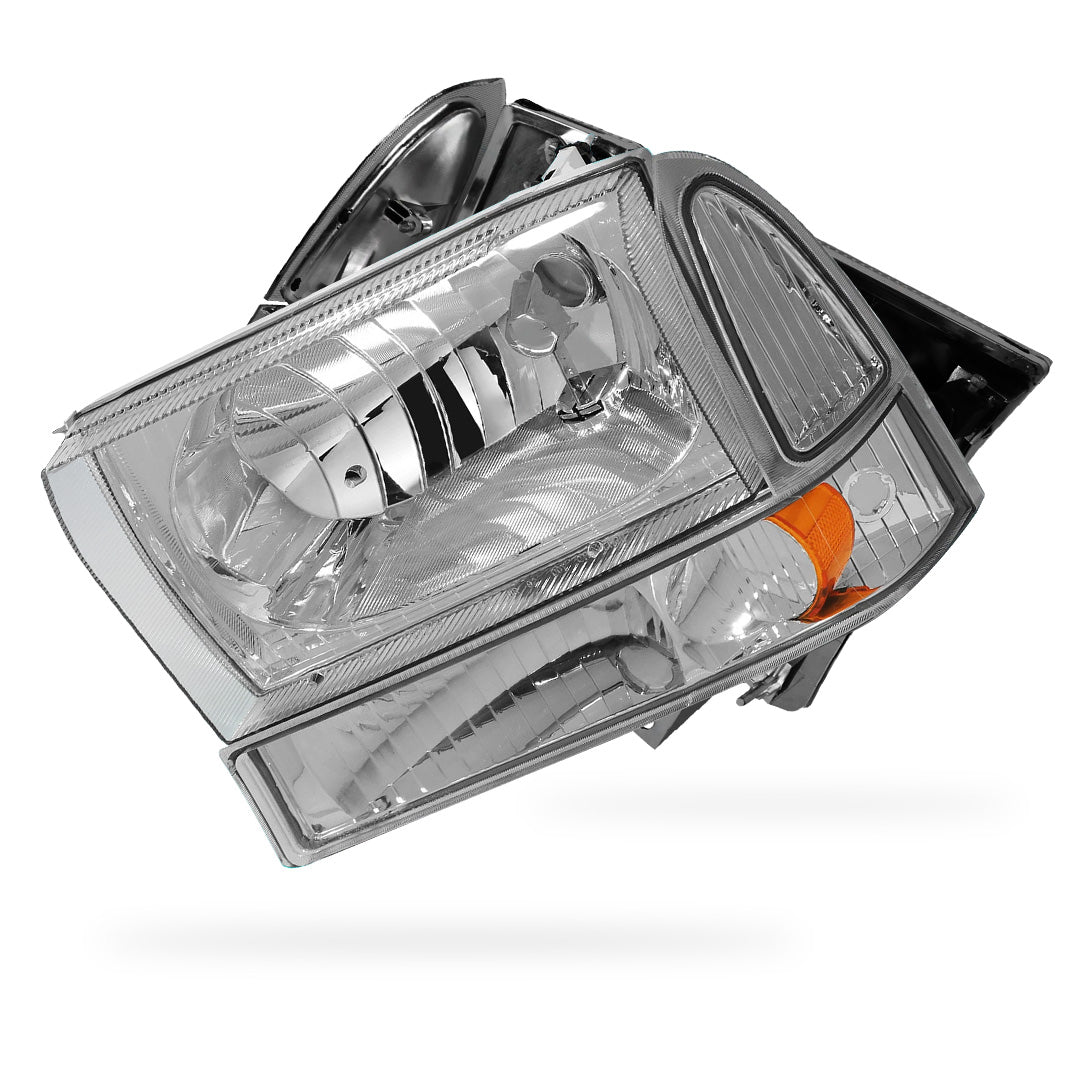 Ford F-250 Super Duty (1999 - 2004) Replacement Headlights and Bumper Lights LH + RH