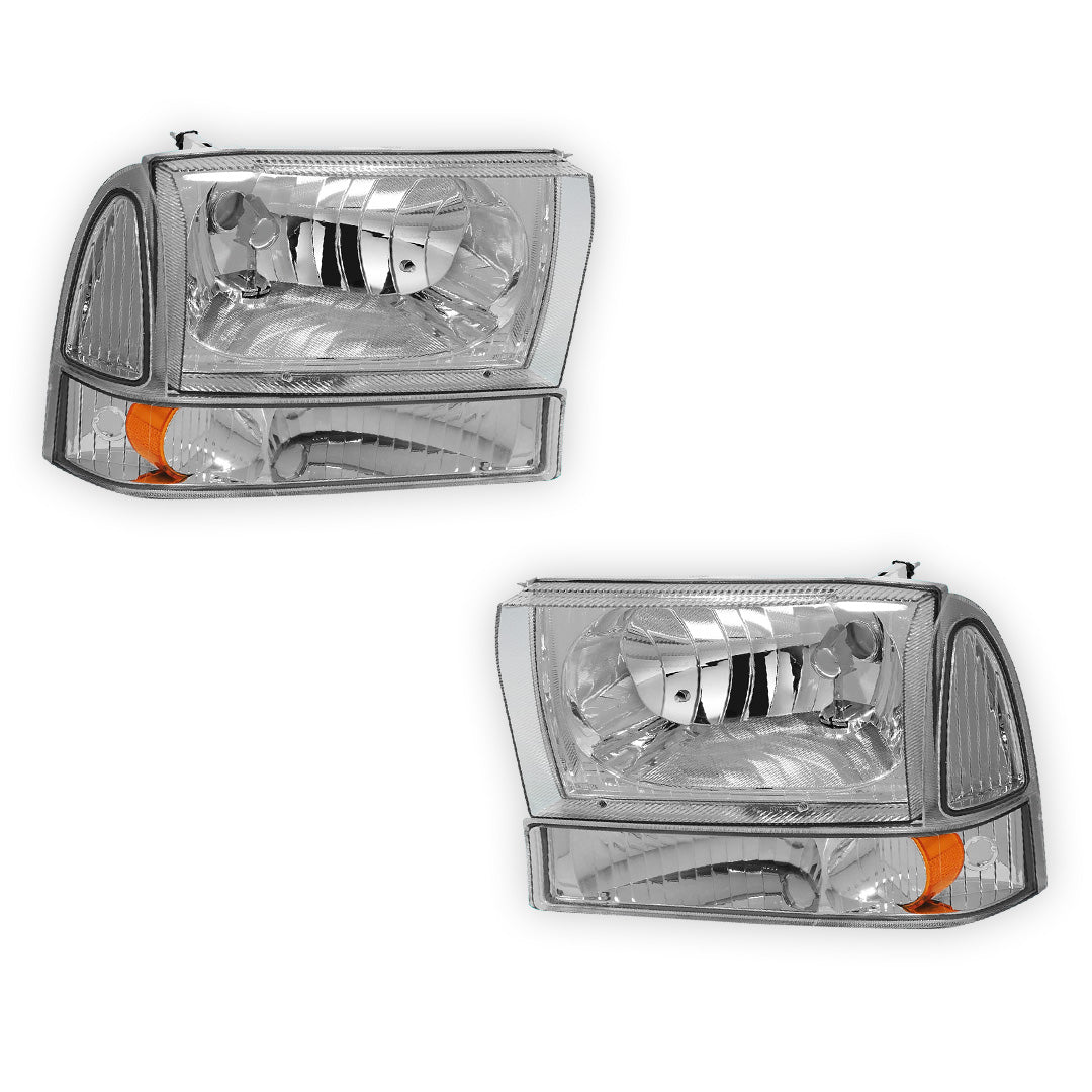 Ford F-250 Super Duty (1999 - 2004) Replacement Headlights and Bumper Lights LH + RH