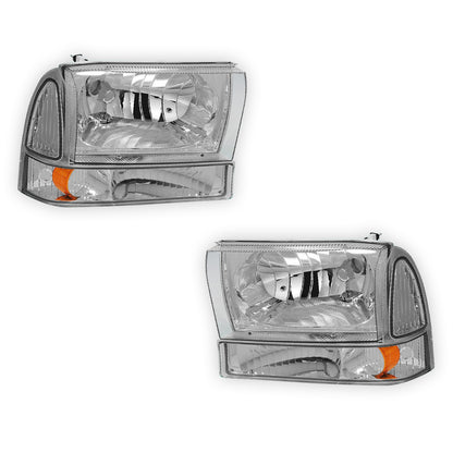 Ford F-250 Super Duty (1999 - 2004) Replacement Headlights and Bumper Lights LH + RH