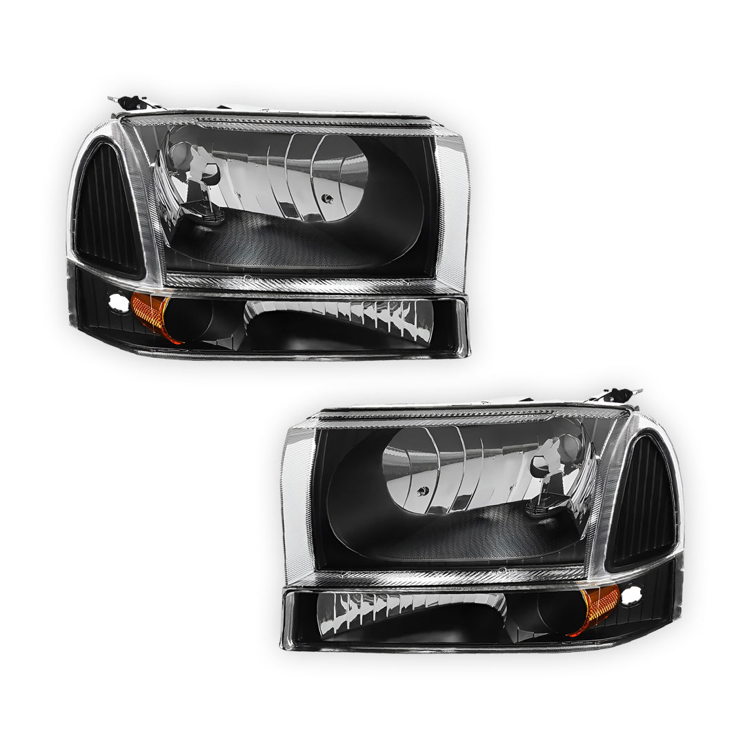 Ford F-450 Super Duty (1999 - 2004) Replacement Headlights and Bumper Lights LH + RH