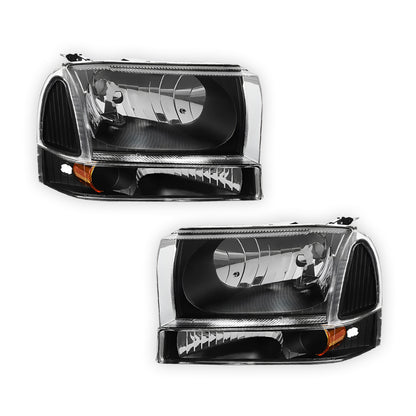 Ford F-450 Super Duty (1999 - 2004) Replacement Headlights and Bumper Lights LH + RH