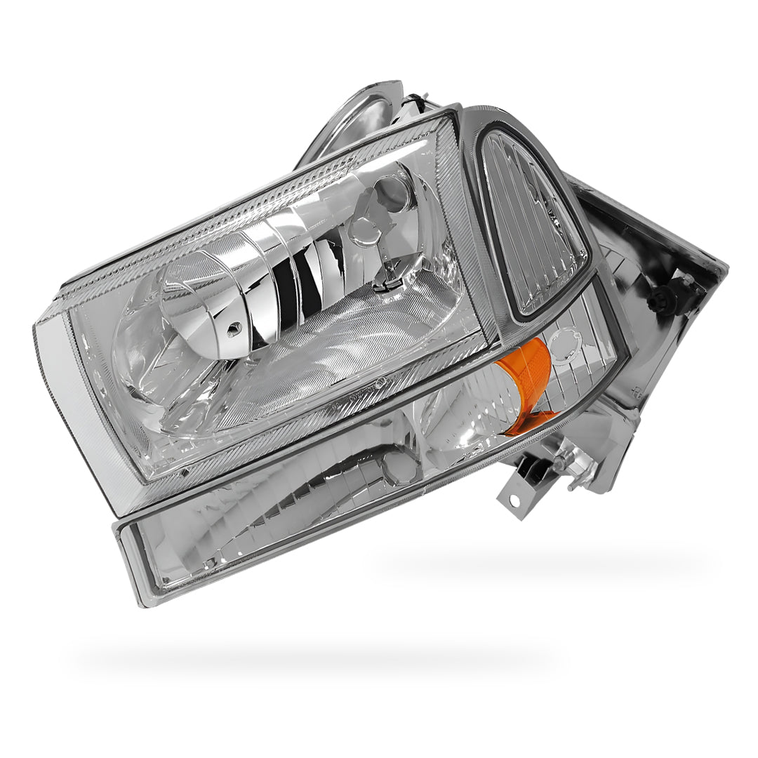Ford F-450 Super Duty (1999 - 2004) Replacement Headlights and Bumper Lights LH + RH