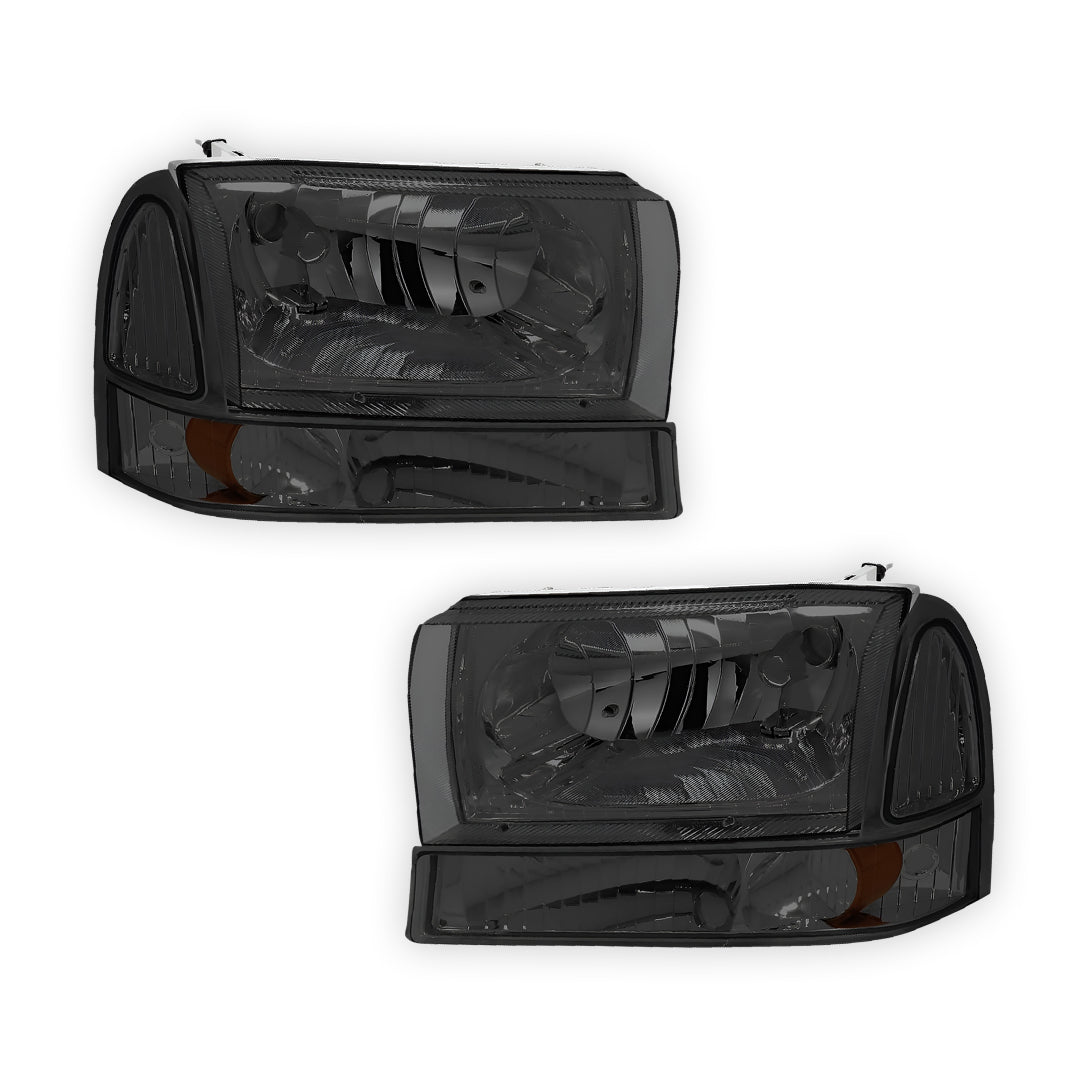 Ford F-450 Super Duty (1999 - 2004) Replacement Headlights and Bumper Lights LH + RH