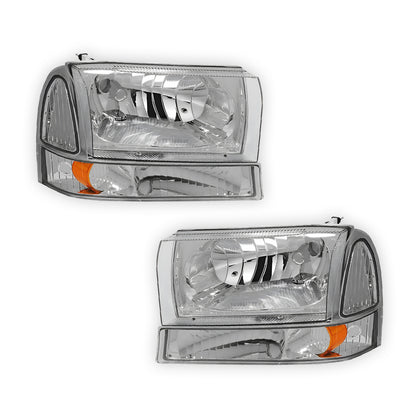 Ford F-550 Super Duty (1999 - 2004) Replacement Headlights and Bumper Lights LH + RH