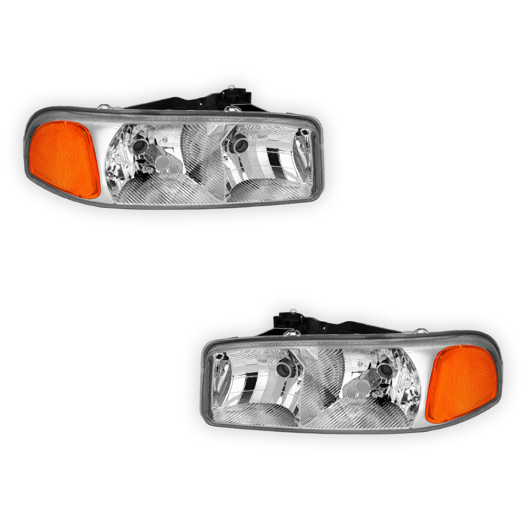 GMC Sierra 1500 HD SLE / SLT / WT (2001 - 2007) Replacement Headlights LH + RH