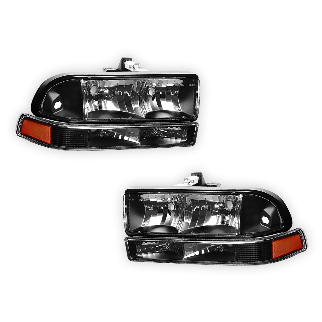 Chevrolet S10 LS / LT / ZR2 (1998 - 2004) Replacement Headlights and Bumper Lights LH + RH
