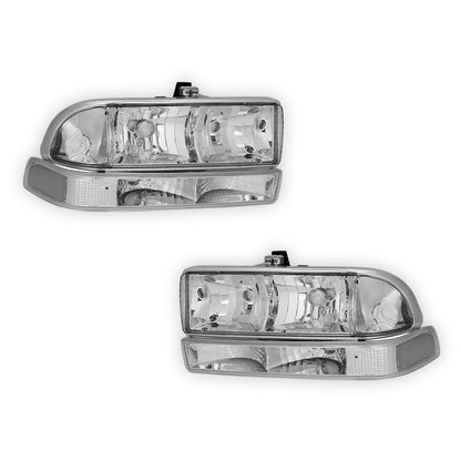 Chevrolet S10 LS / LT / ZR2 (1998 - 2004) Replacement Headlights and Bumper Lights LH + RH