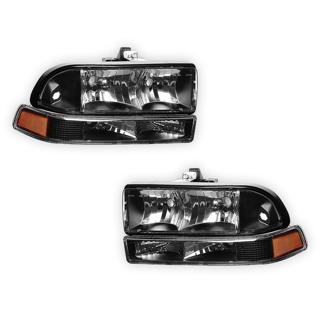 Chevrolet Blazer (1998 - 2004) Replacement Headlights and Bumper Lights LH + RH